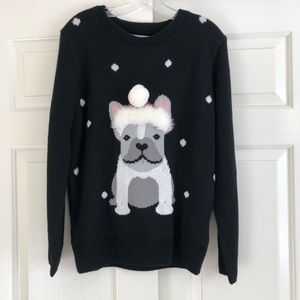 Cute French bulldog light up Christmas sweater